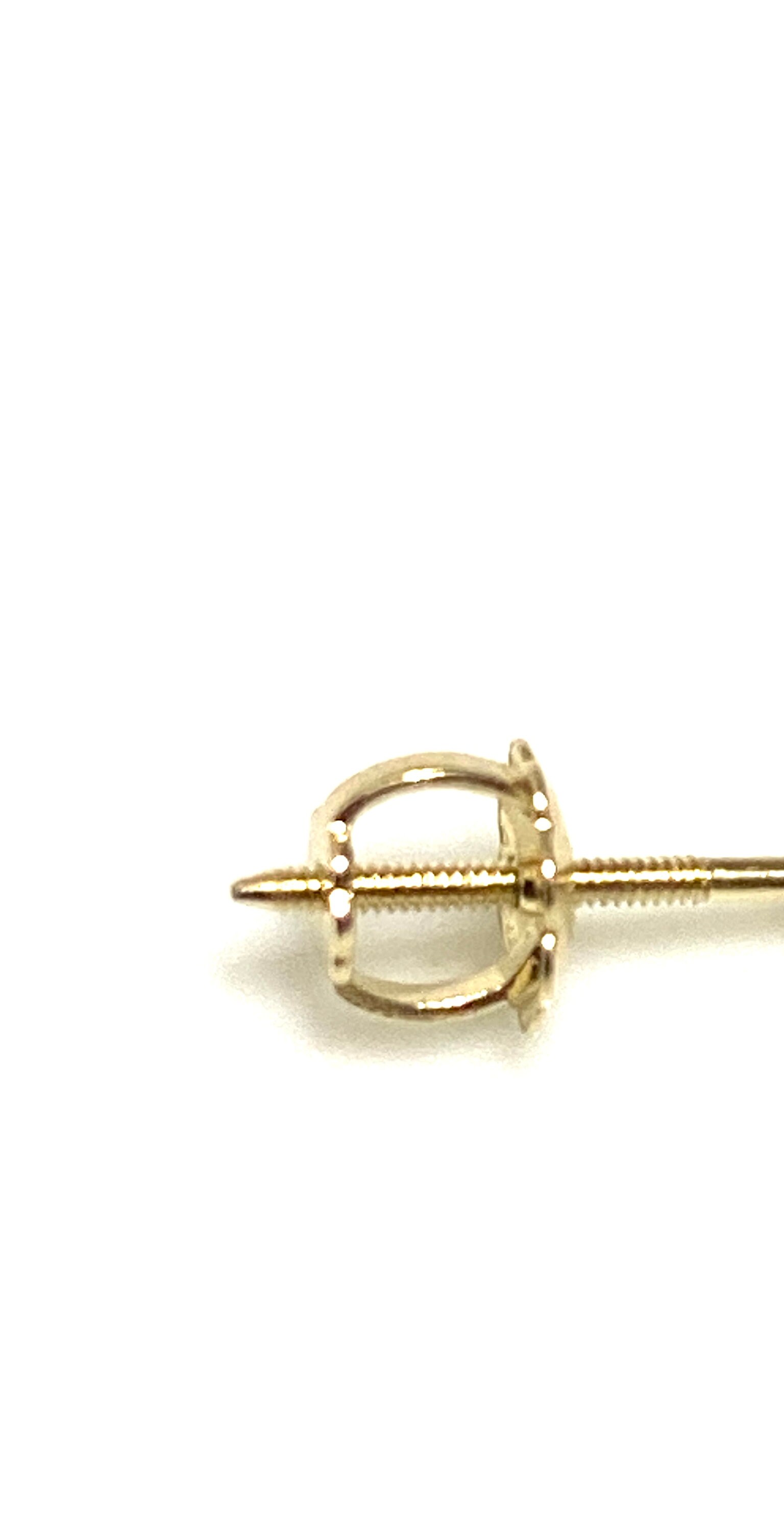 Screw Back Earrings Replacement Backs Nuts 14k Solid Gold W, Y or