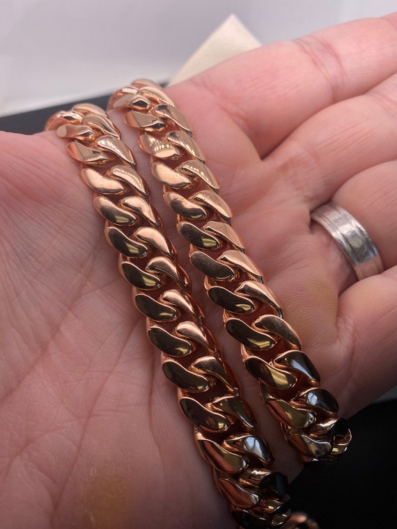 18K Solid Gold Cuban Chain Necklace 12.5mm Thickness 26 Length