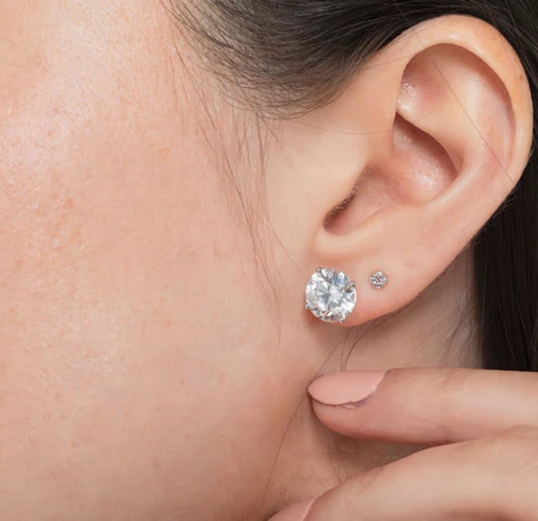 Lab Grown IGI Certified Diamond Stud Earrings 1CT to 6CT G 