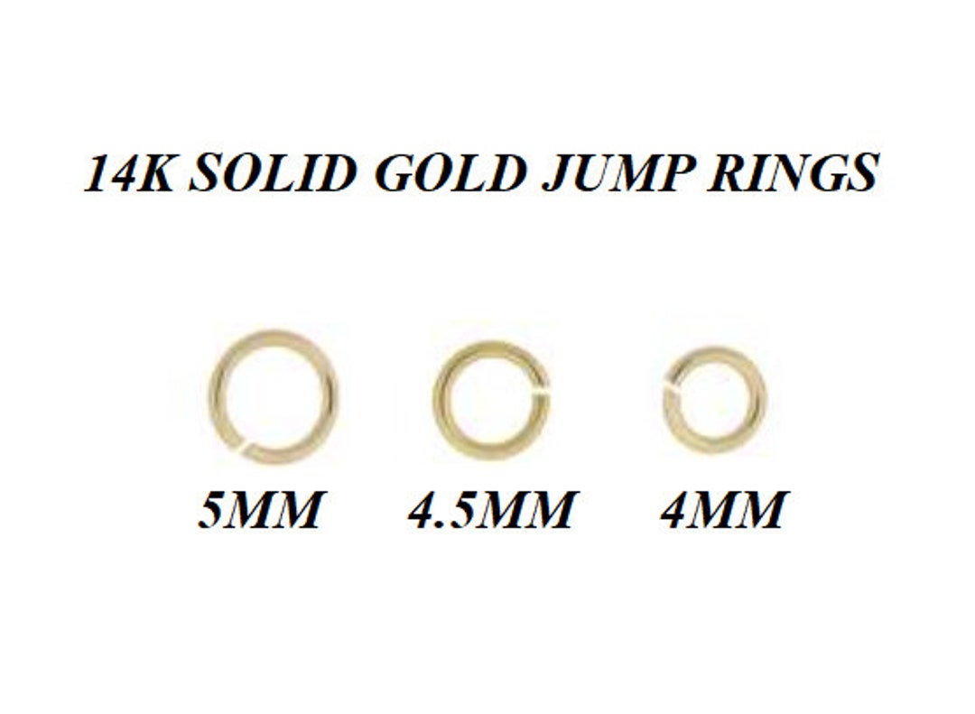 14K Solid Gold Jump Ring / Gold Jump Rings / Open End Jump Ring / 3mm