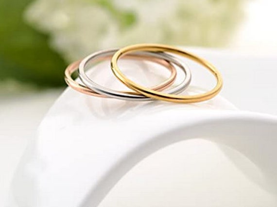 Amazon.com: Crown Ring Set,Crown Ring,Half Round Rings,Gold and Silver Set, Ring Trio,Wide Band Rings,Simple Minimalst Jewelry,Modern Style,Minimalist  : Handmade Products
