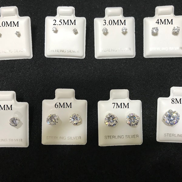 Fake Diamond Stud Earrings Etsy