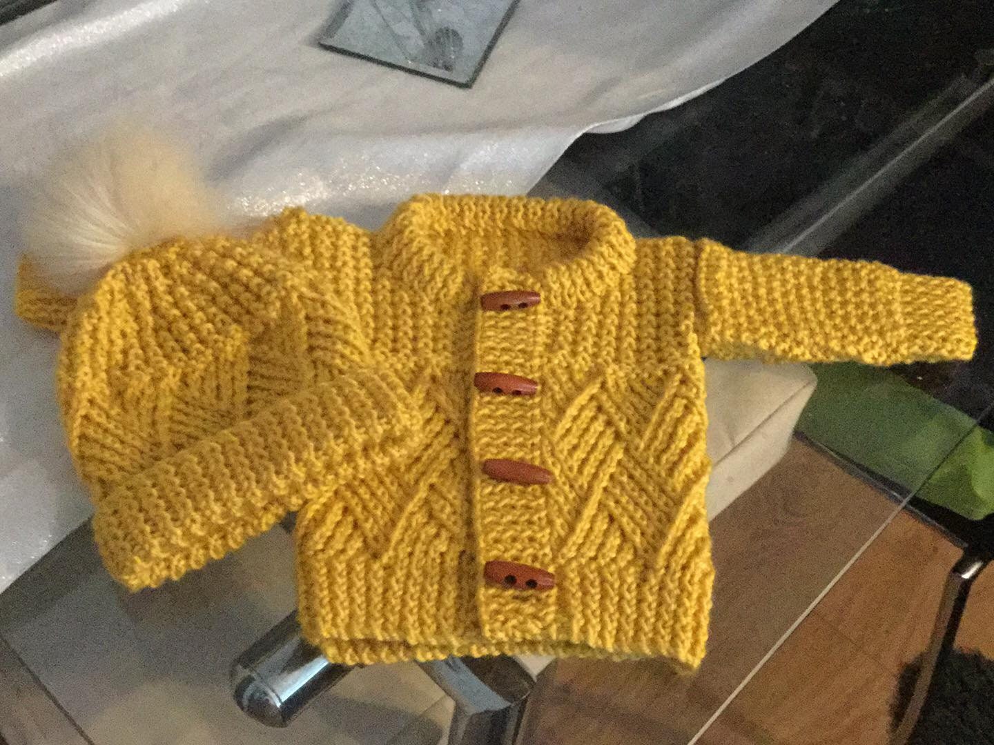 Una Aran Knitting Pattern Cardigan and Hat - Etsy