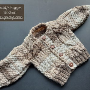 Daddys Huggles Aran Knitting Pattern - Etsy