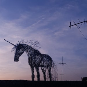 Unicorn Horse, Fantasy Animal, Horse Figurine, Unicorn Sculpture, Gift For Her, Wired Animal Horse, Mythical Creatures, Wired Art