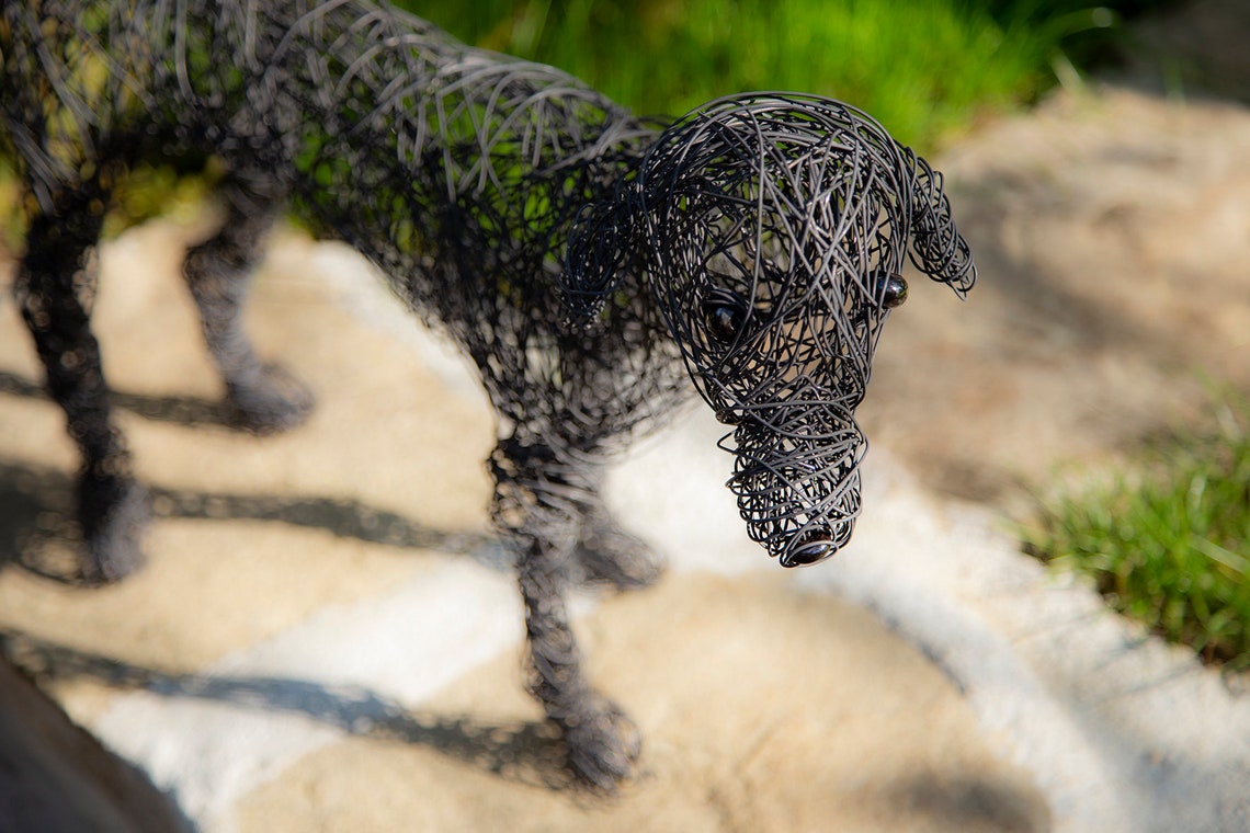 Dog Sculpture Wire Art Holiday Gift Dog Art Wire Animal - Etsy