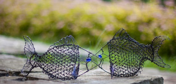 Small Fish Wire Sculpture - Colour & Space