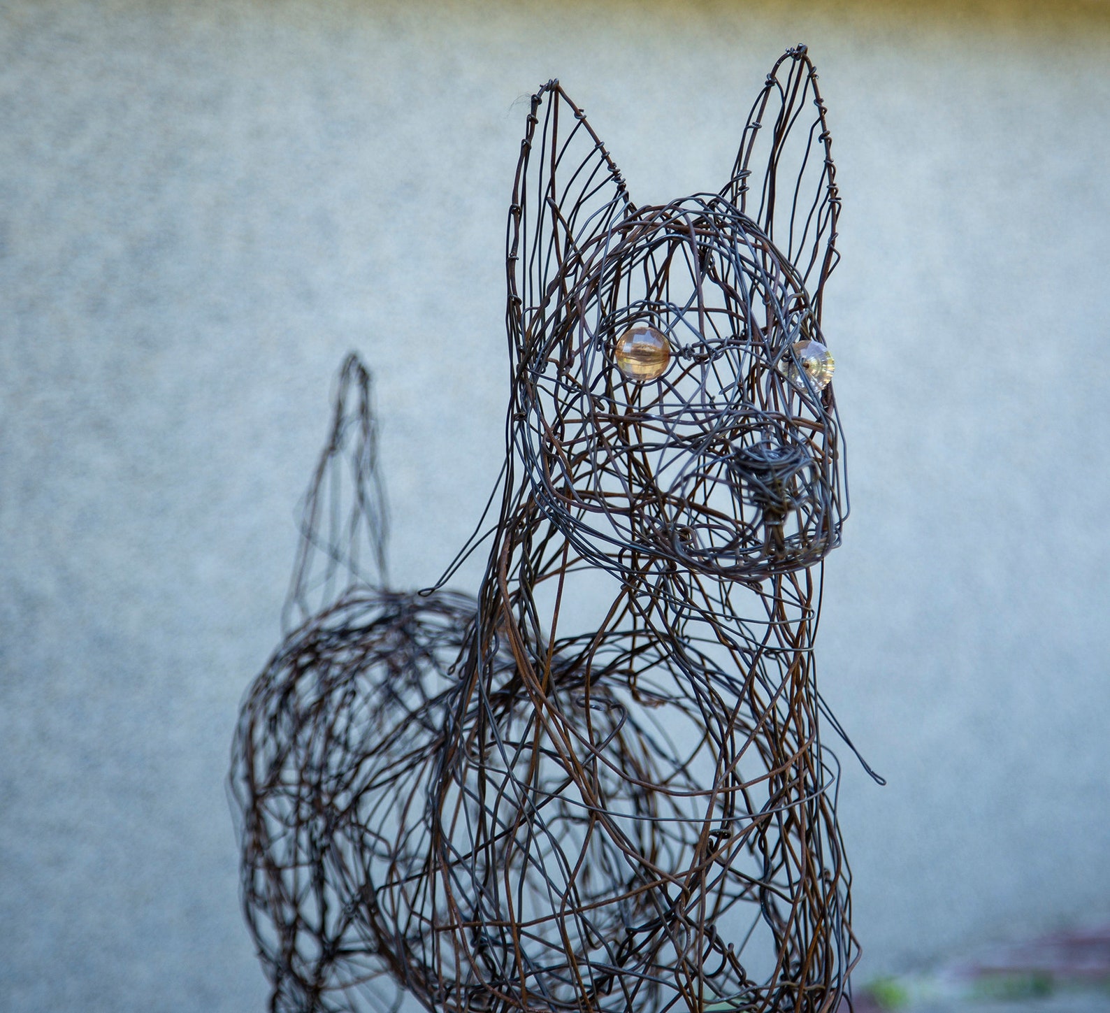 Dog Sculpture Wire Art Holiday Gift Dog Art Wire Animal - Etsy