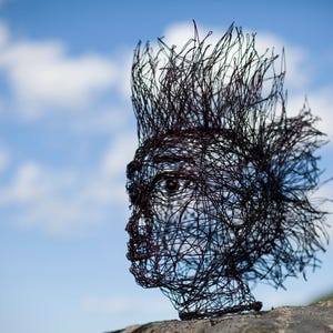 Punk Head Decor, Wire Head, Big Head Decor, Home Living Decor ...