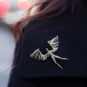 Angel Wire Brooch, Angel Pin, Angel Accessory, Wire Art, Guardian Angel, Angel Art, Mother’s Day Gift
