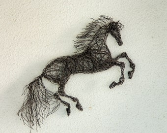 Metal Horse Sculpture, Wire Art, Horse Sculpture, Animals, Horse Decor, Industrial Decor, Birthday Gift, Wire Horse, Horse Figure