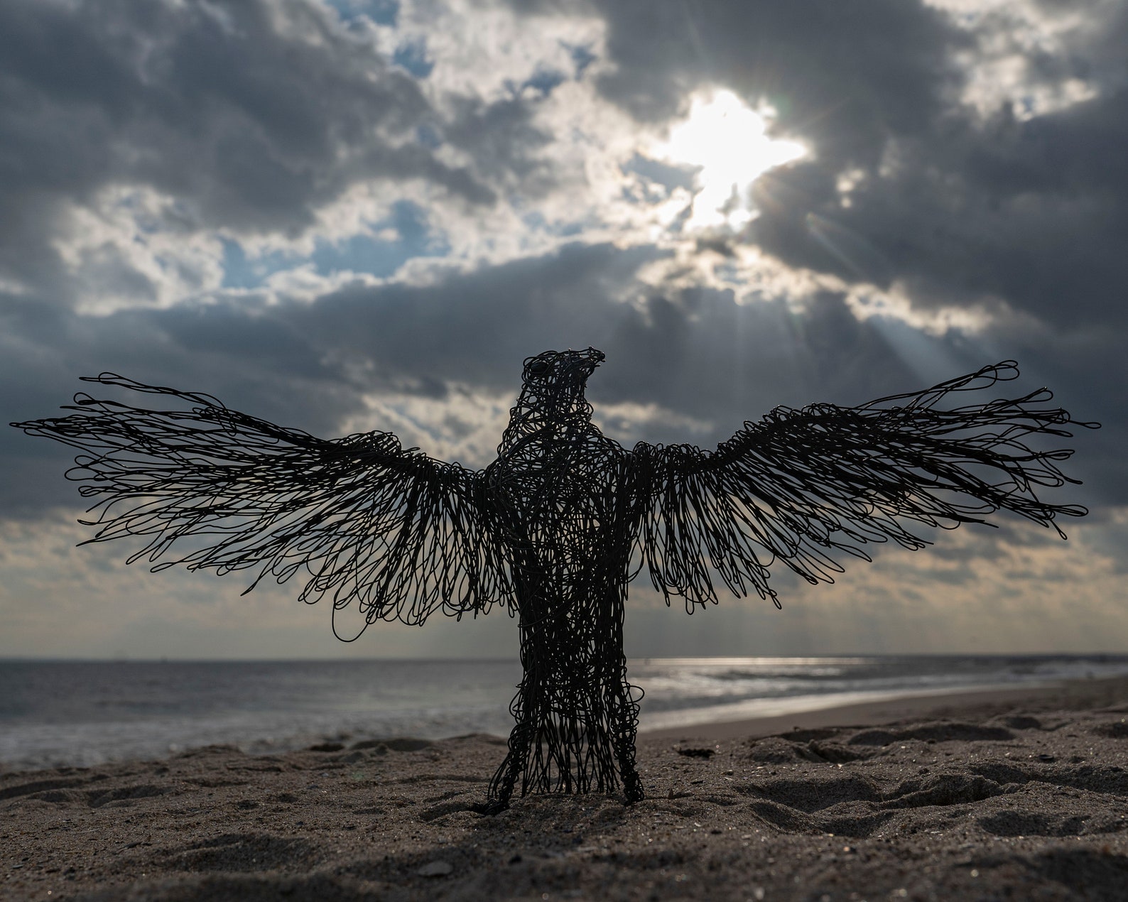 Crow Sculpture Raven Sculpture Wire Animal Bird Figurine Etsy