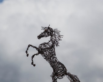 Horse Sculpture, Gift Idea, Horse Art Figurine, Metal Decor, Horse Lover Gift, Small Figurine, Shabby Chic Decor, Birthday Gift