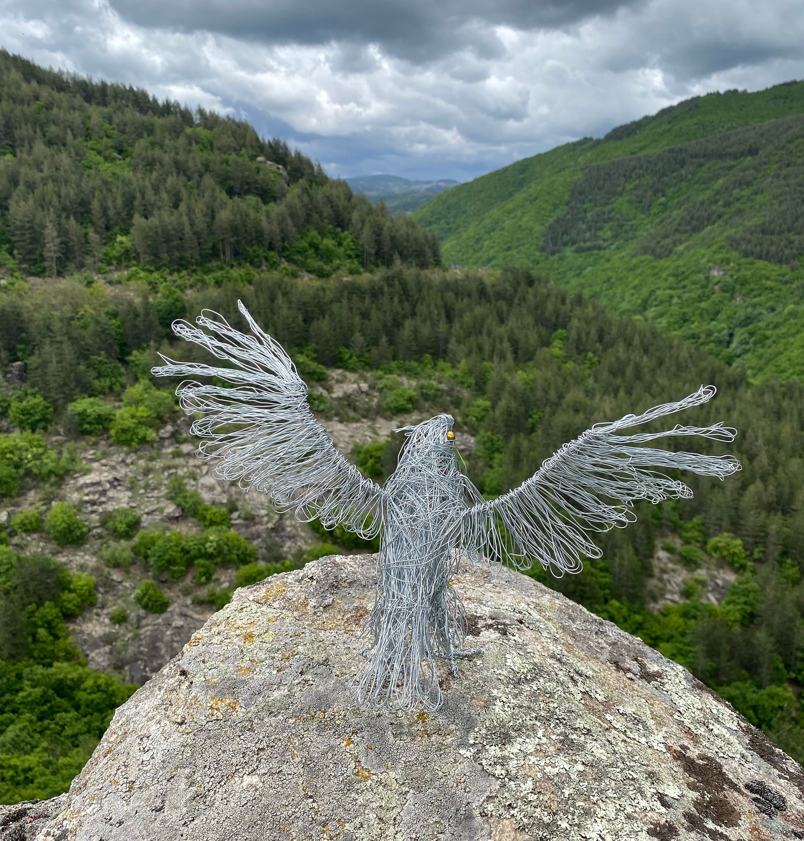 Eagle Sculpture Eagle Art Bird Art Wire Sculpture Fathers | Etsy