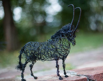 Animal Sculpture, Metal Art Work, Table Centerpiece, Boho Style, Metal Figurine, African Decoration, Chic Figurine, Cottage Home Decor