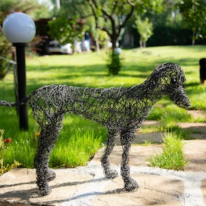 Dog Sculpture, Wire Art, Holiday Gift, Dog Art, Wire Animal Gift, Zodiac, Year of The Dog