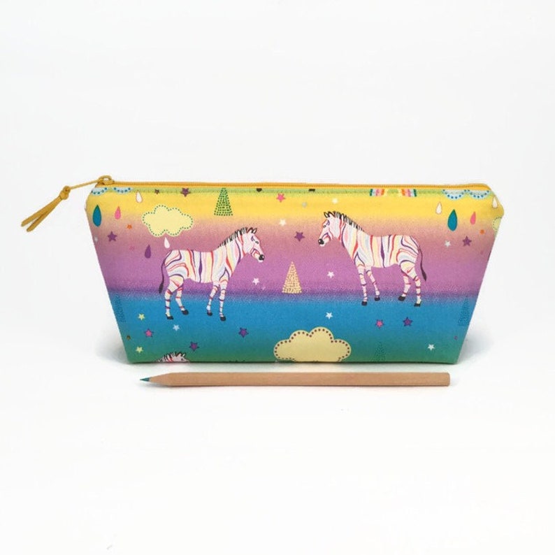 Pencil Pouch Cute Pencil Case Zebra Pencil Case Cute Desk Etsy
