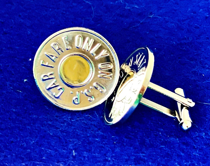 New Jersey Garden State Parkway Token Coin Cufflinks