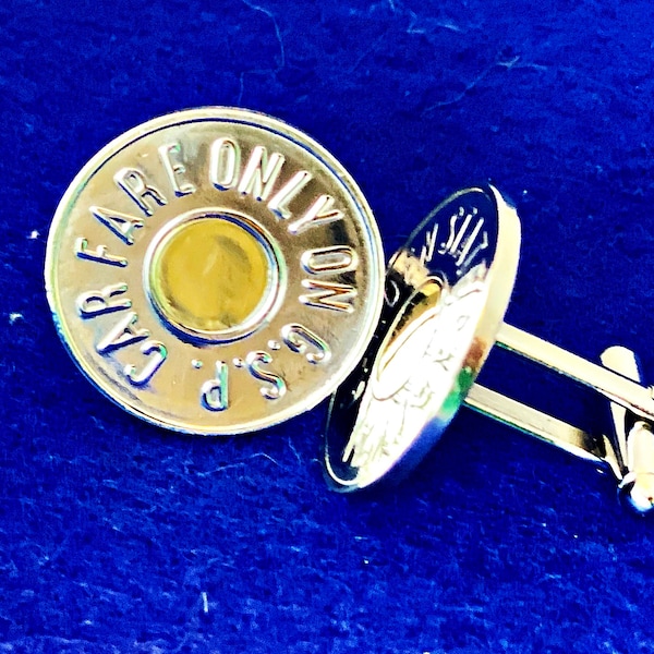 New Jersey Garden State Parkway Token Coin Cufflinks