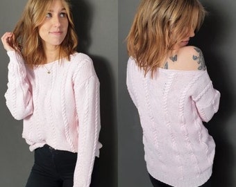 186 istruzioni lavoro maglia maglione maglione reversibile modello trecce rosa