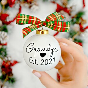 Pregnancy Announcement Christmas Ornaments, Grandparents Christmas Ornament, Custom Christmas Ornament, Christmas Pregnancy Reveal Ornament