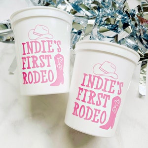 First Rodeo Birthday Party Cups, First Birthday Party Cups, Personalized First Rodeo Birthday Party Cups, My 1st Rodeo Party Decor