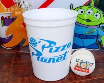 Toy Story Themed Birthday Party, Pizza Planet Party Cups, Pizza Planet Party Decor, Kids Party Cups, Two Infinity & Beyond Birthday