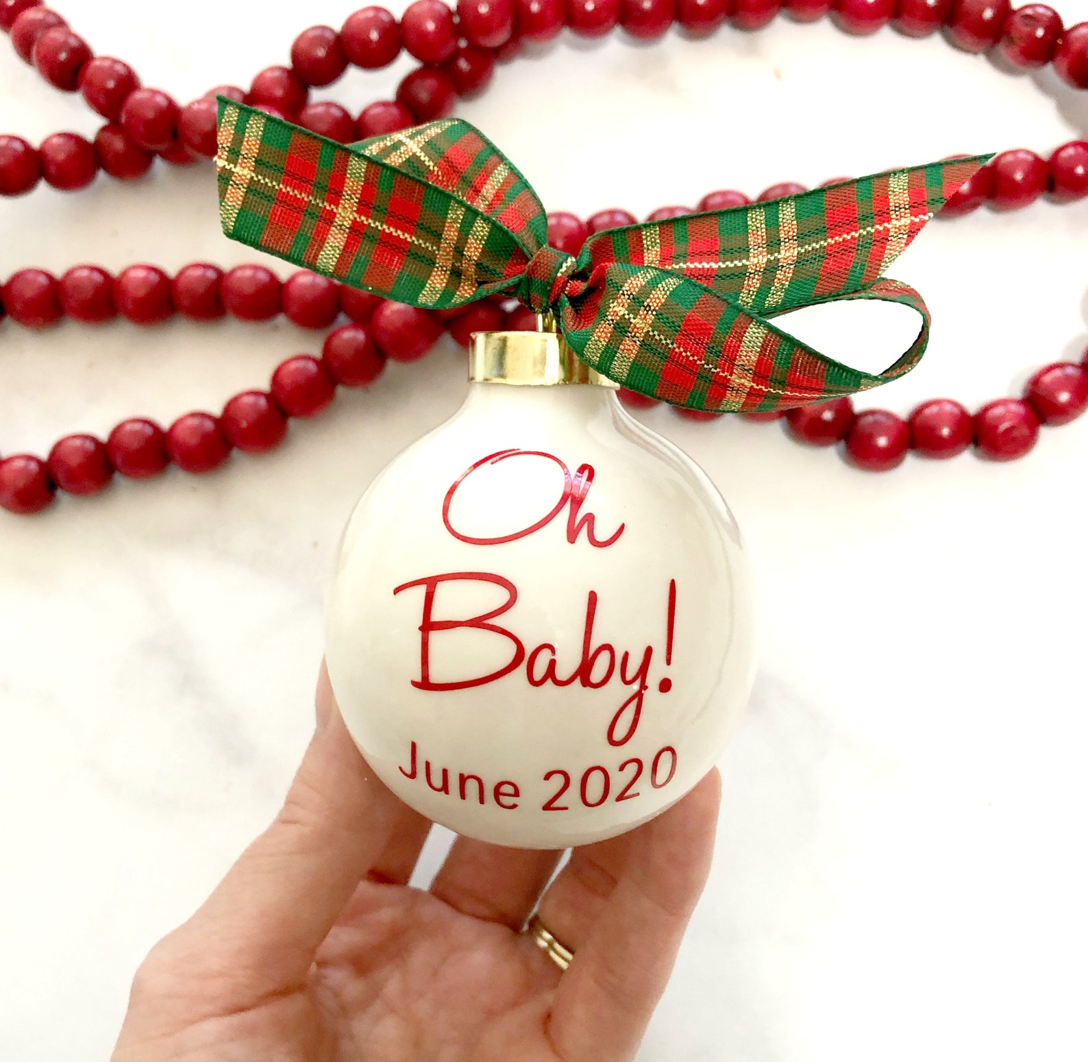 Baby Announcement Christmas Ornament 