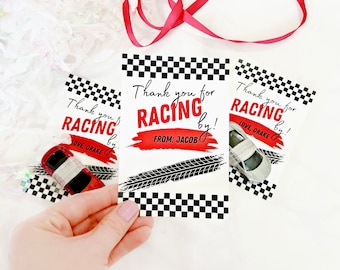 Rennauto Geburtstag Party Favor Tags, bedruckbar, Racing Theme (digitaler Download)