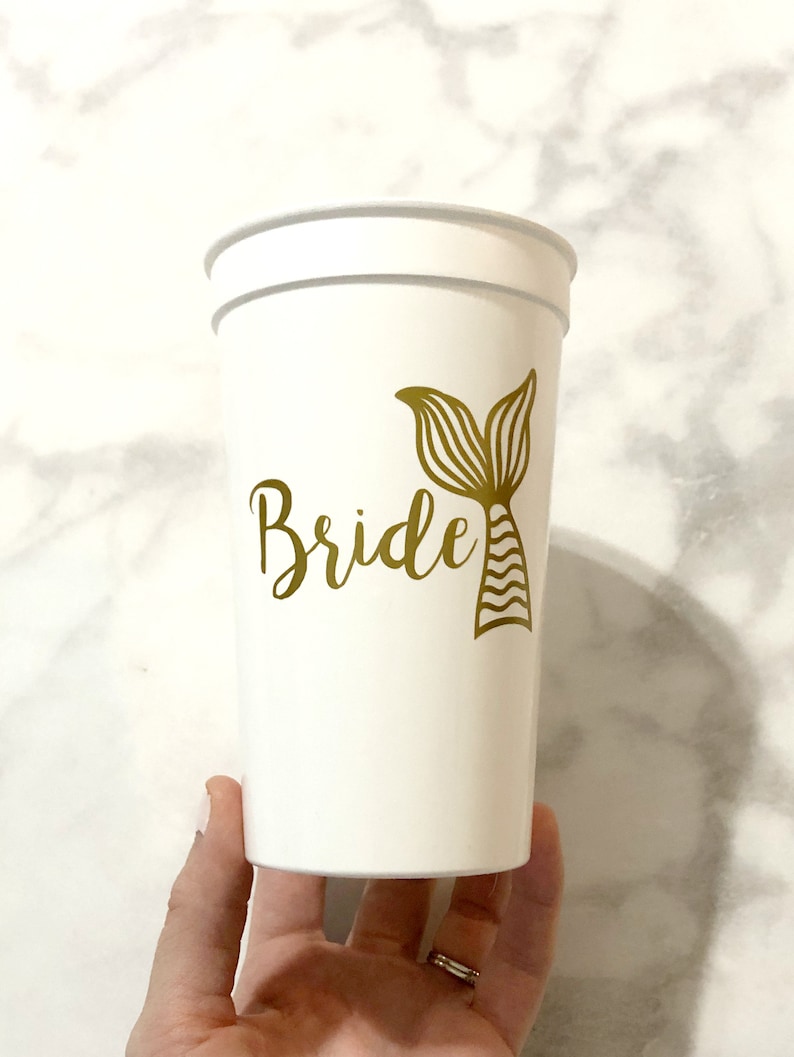 Personalized 22oz Stadium Cups Personalized Mermaid Stadium Cups Personalized Cups Bachelorette Party Favor Bachelorette Party Cups