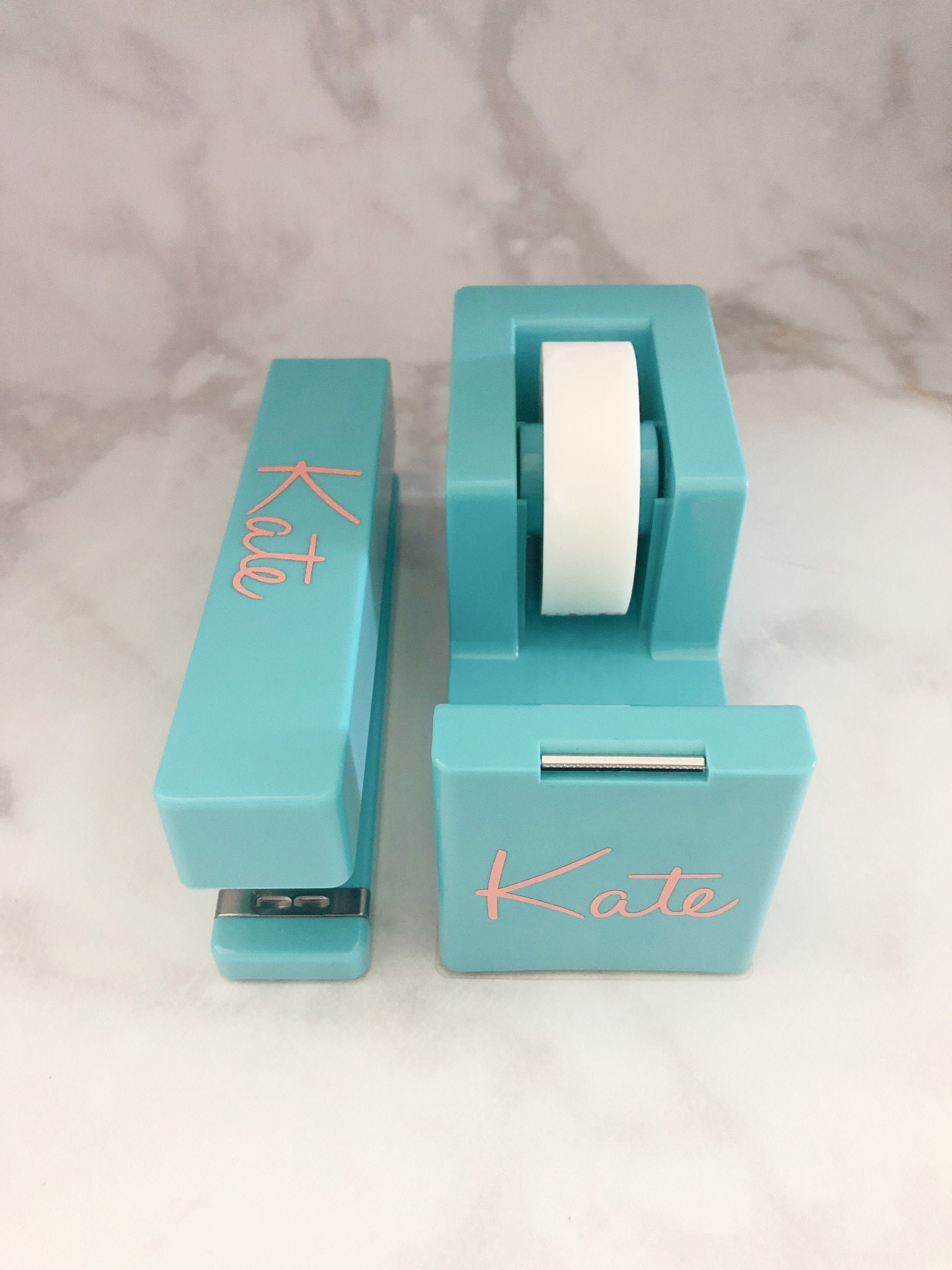Personalized Desk Set Stapler and Tape Dispenser Set Etsy