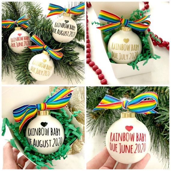 christmas ornament baby announcement