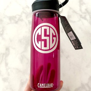 Monogrammed Eddy CamelBak Water Bottle .75L, Monogrammed Water Bottle, Monogram Water Bottle, Personalized Water Bottle, Kids Water Bottle image 2