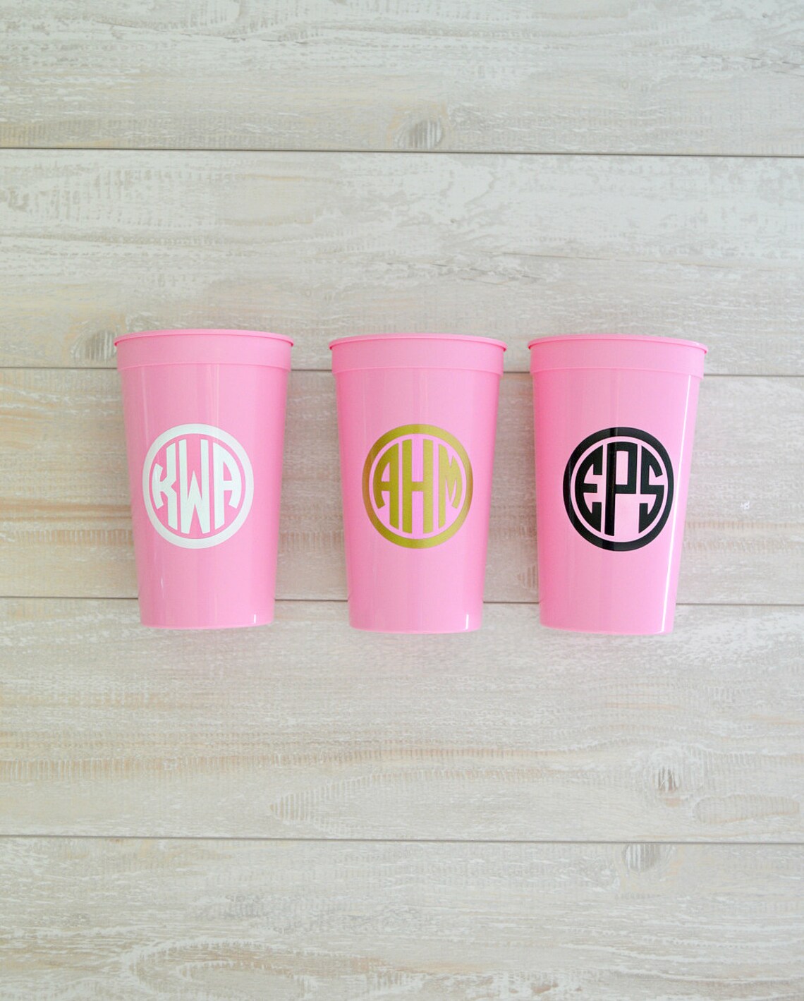 Monogrammed Cups 22oz Bachelorette Party Cups Monogram Etsy