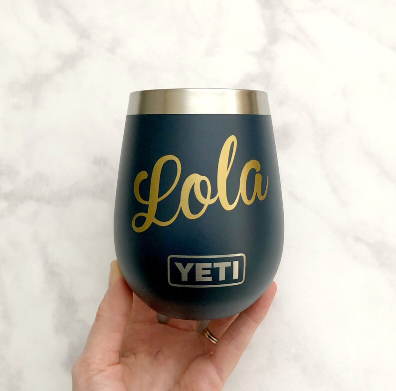 Personalized Yeti Wine Tumbler 10oz Insulated Wine Tumbler Etsy