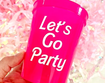 Barbie Theme Party Cups, Let's Go Party Cups 16oz, Barbie Party Cups, Barbie Themed Bachelorette Party, Barbie Birthday Party