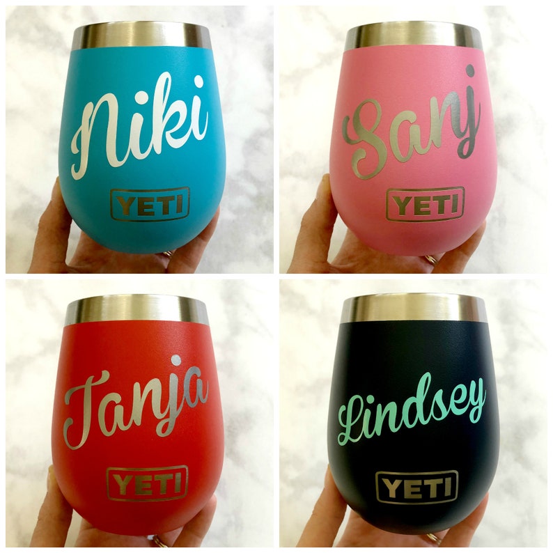 Personalized Yeti Wine Tumbler 10oz Insulated Wine Tumbler Etsy