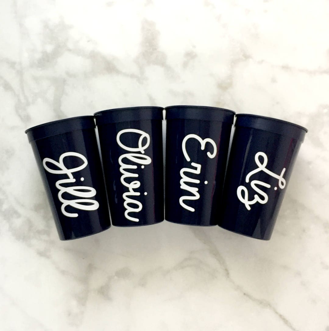 Personalized Party Cups, Personalized Bridesmaids Cups, Bachelorette Party Cups, Bridesmaids