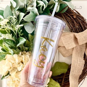 Personalized Acrylic Double Wall Tumblers, 32oz, Personalized Tumbler, Teacher Gift, Large Acrylic Tumbler, Personalized Cup