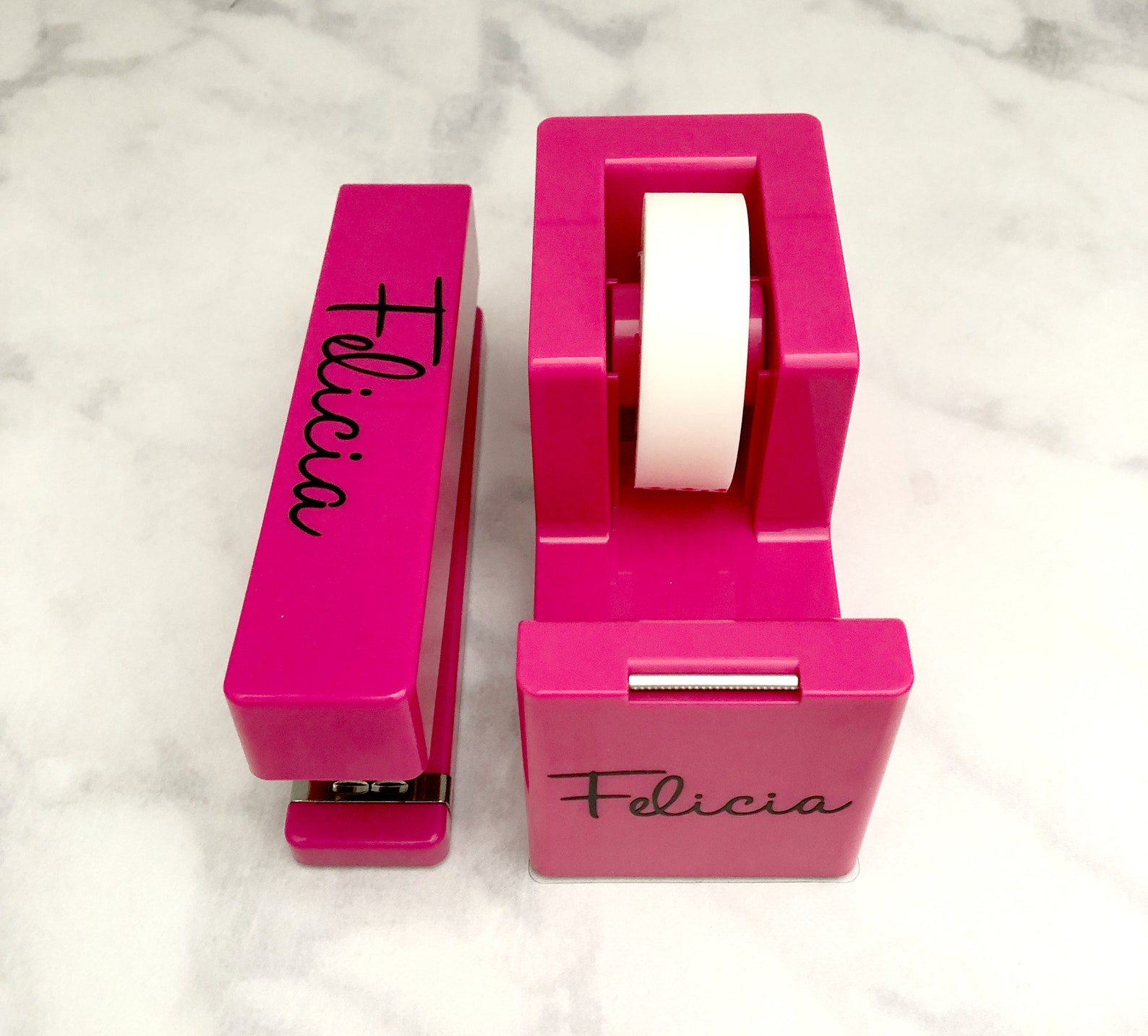 Personalized Desk Set Stapler and Tape Dispenser Set Etsy