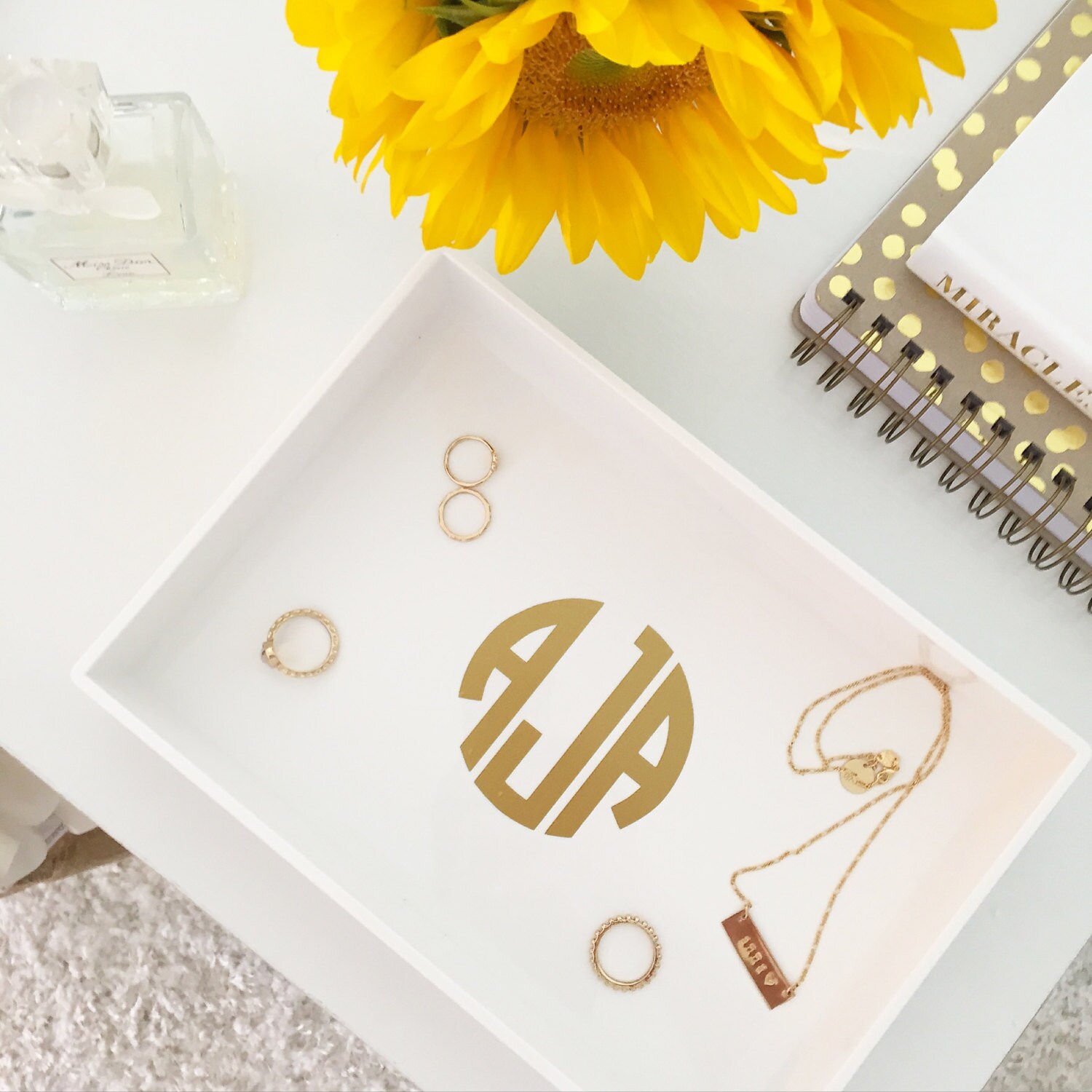 Monogrammed Jewelry Tray Monogram Jewelry Tray Monogram Gift Etsy