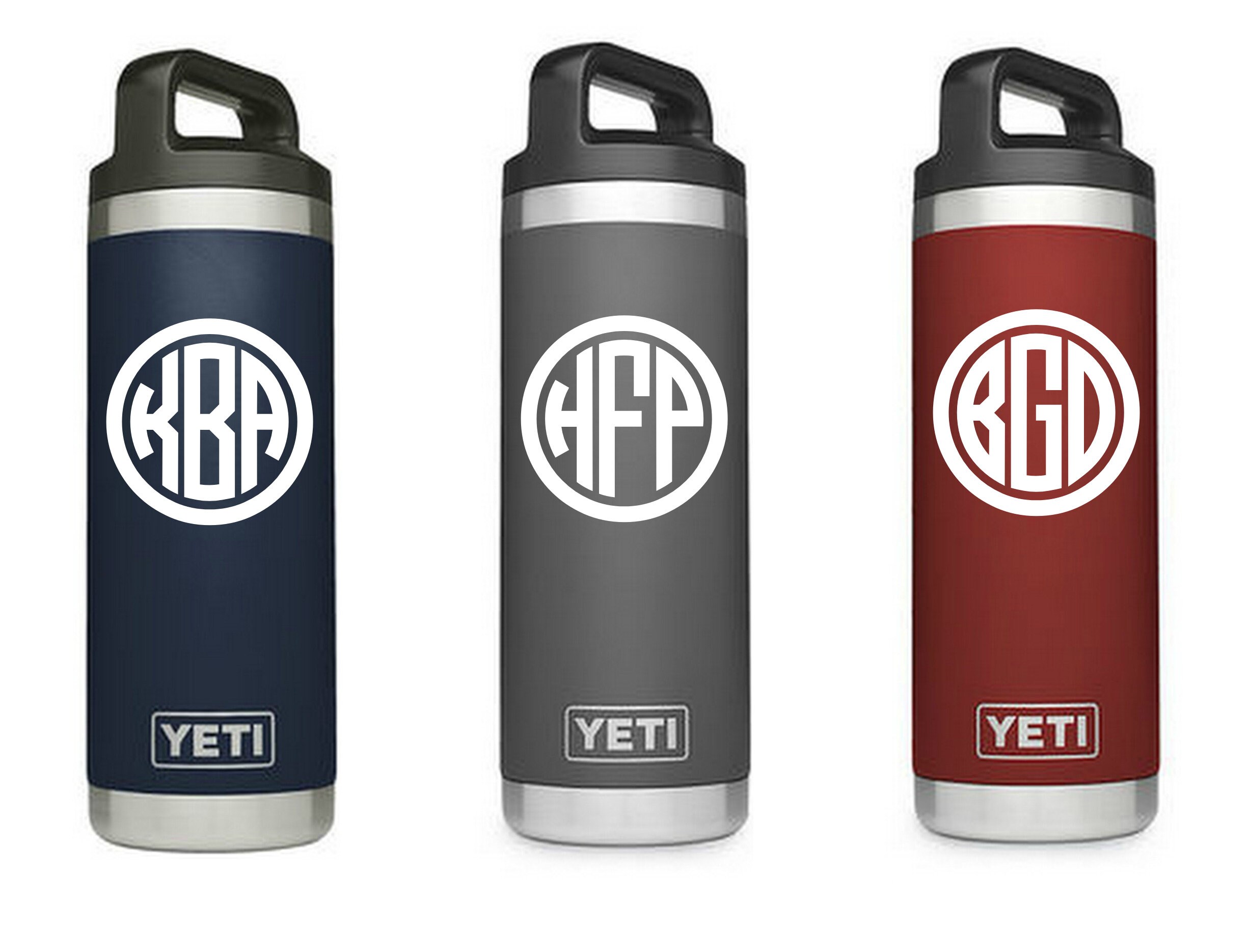 Monogrammed Yeti Water Bottle Yeti Rambler Bottle Powder Etsy