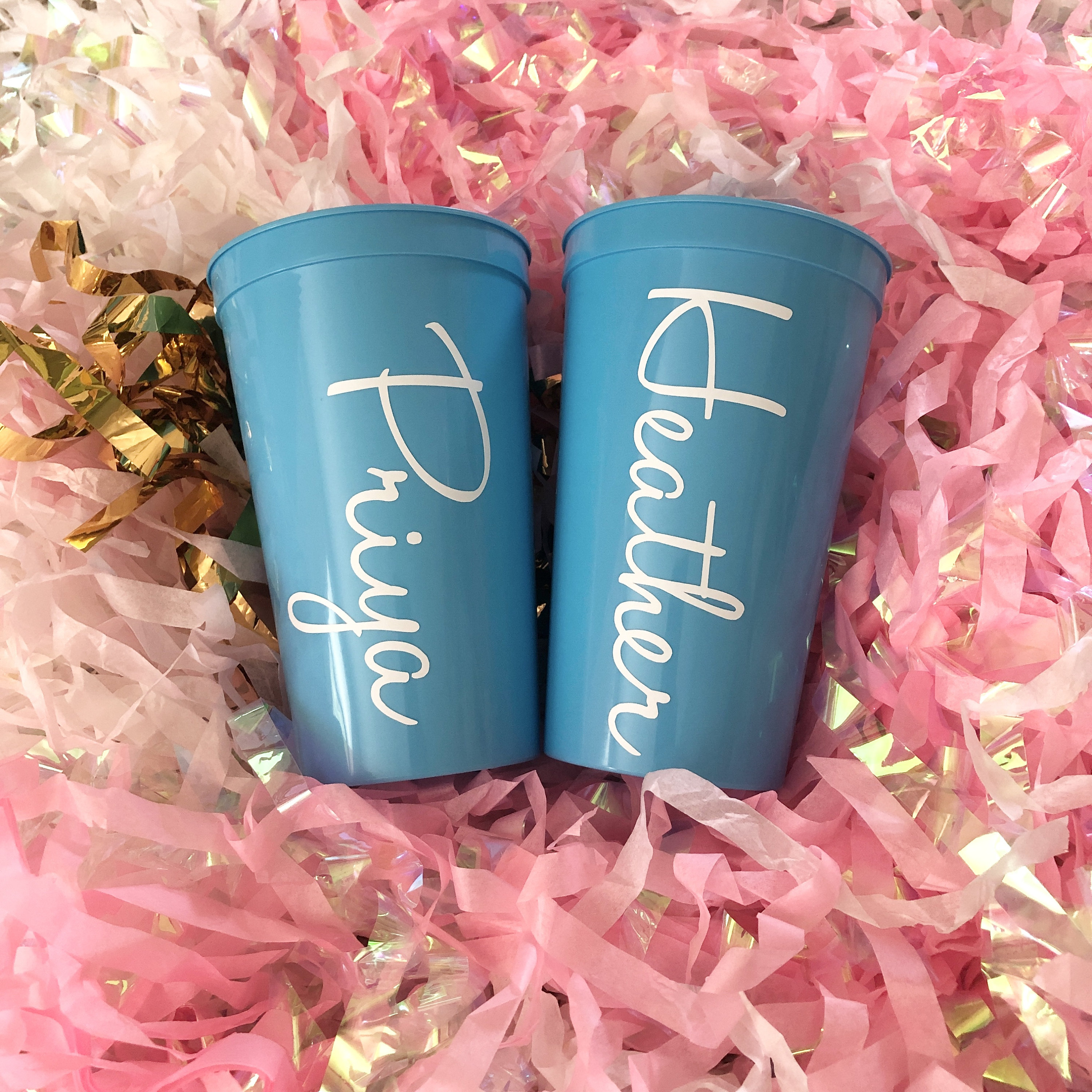 Personalized Bridesmaids Cups Bachelorette Party Cups Etsy