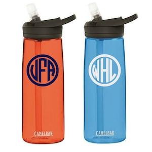 Monogrammed Eddy CamelBak Water Bottle .75L, Monogrammed Water Bottle, Monogram Water Bottle, Personalized Water Bottle, Kids Water Bottle Lava