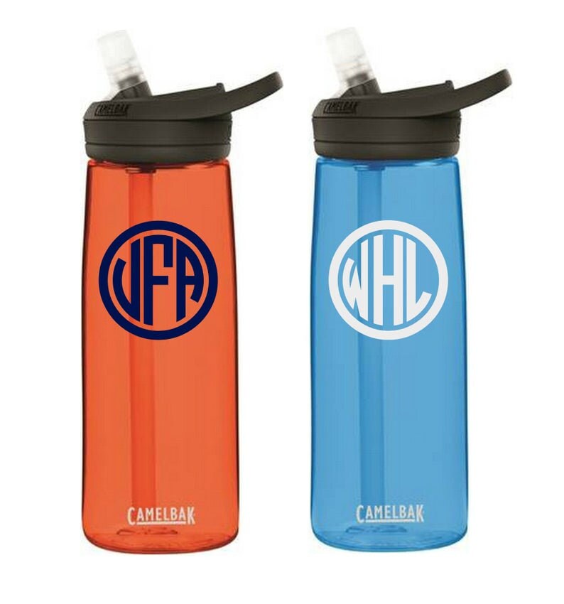 Monogrammed Eddy CamelBak Water Bottle .75L, Monogrammed Water Bottle, Monogram Water Bottle, Personalized Water Bottle, Kids Water Bottle Lava