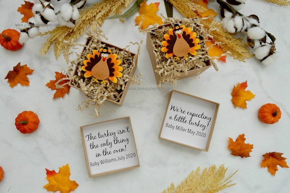 Thanksgiving Pregnancy Announcement Gift Box Thanksgiving