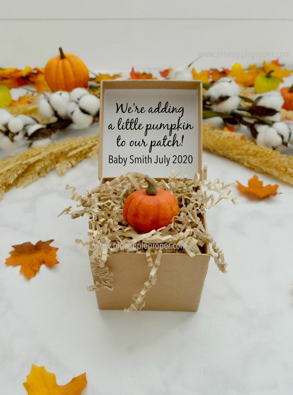 Pumpkin Pregnancy Announcement Gift Box Little Pumpkin