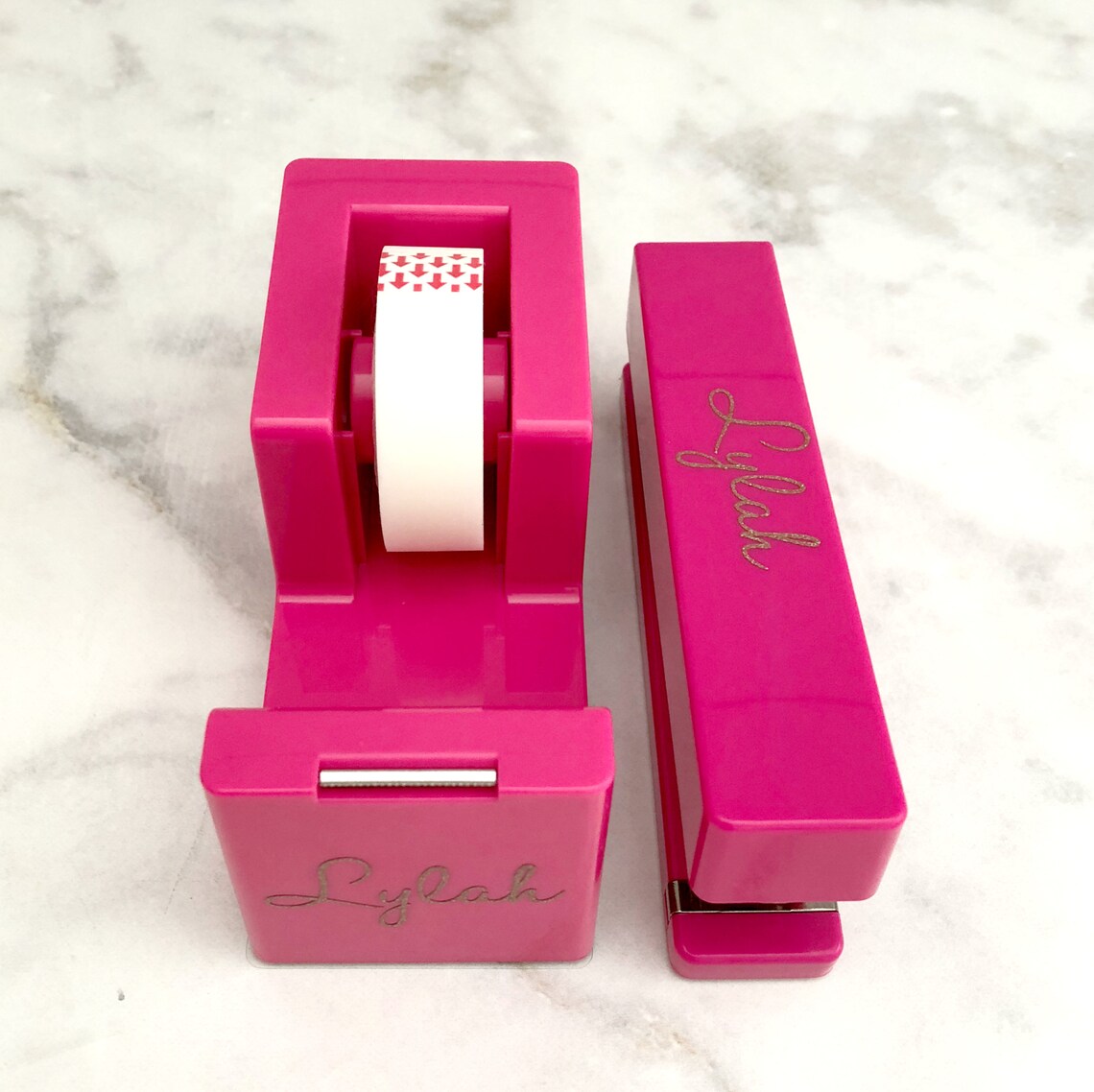 Personalized Desk Set Stapler and Tape Dispenser Set Etsy
