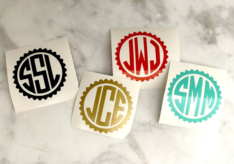 Monogram Decal Sticker Phone Case Decal Sticker Car Decal Etsy
