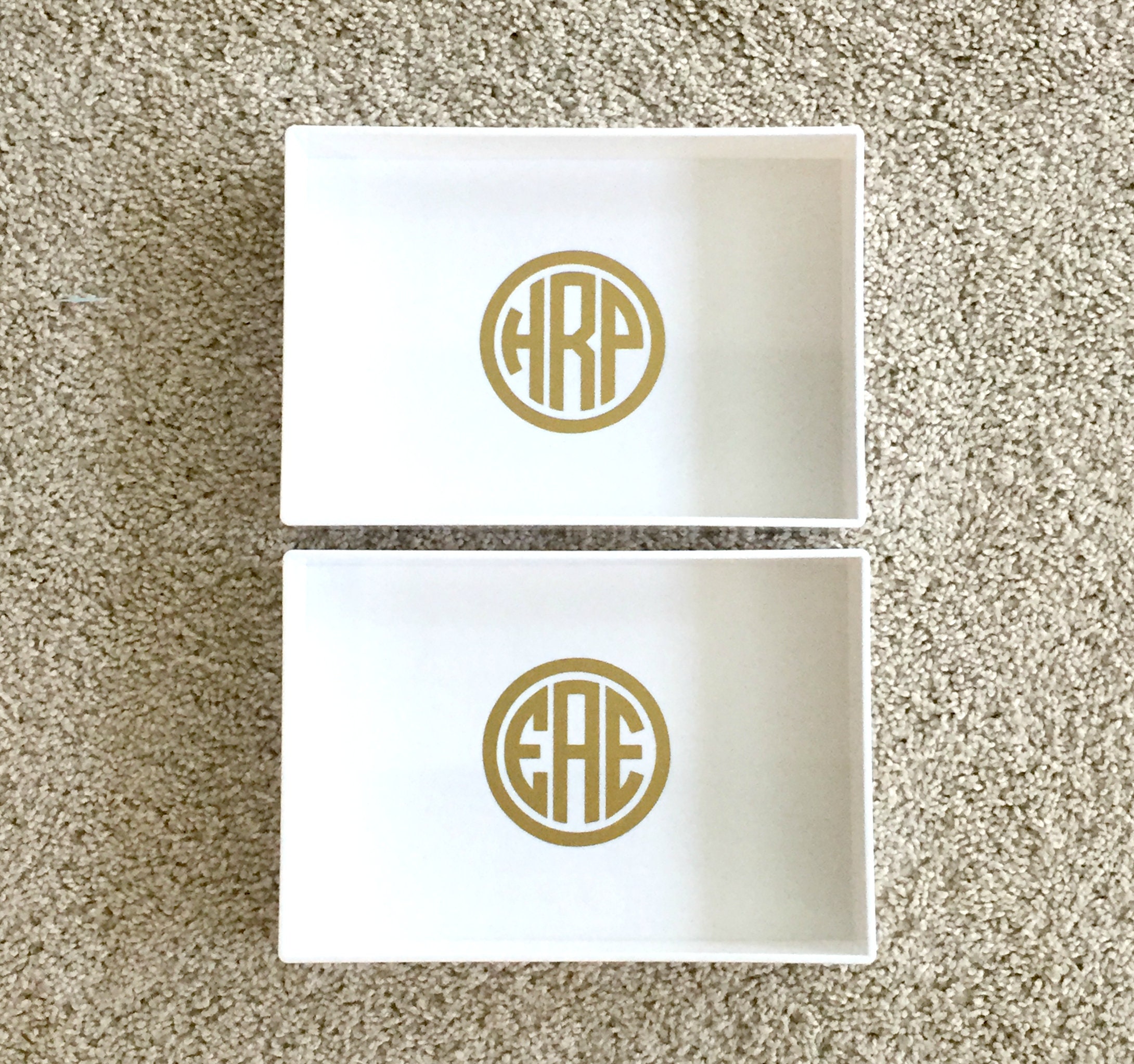 Monogrammed Jewelry Tray Monogram Jewelry Tray Personalized Etsy